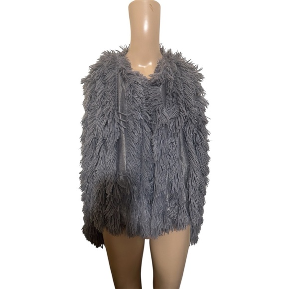 Greylin anthropologie faux fur shag Jacket - Picture 6 of 9